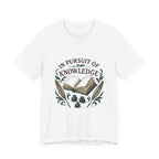 In Pursuit of Knowledge T-Shirt — Vintage Book & Quill Learning Tee