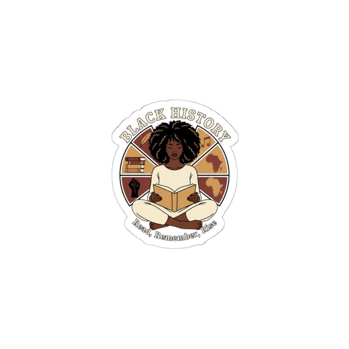 Black History Reader Sticker | book lover design, library aesthetic