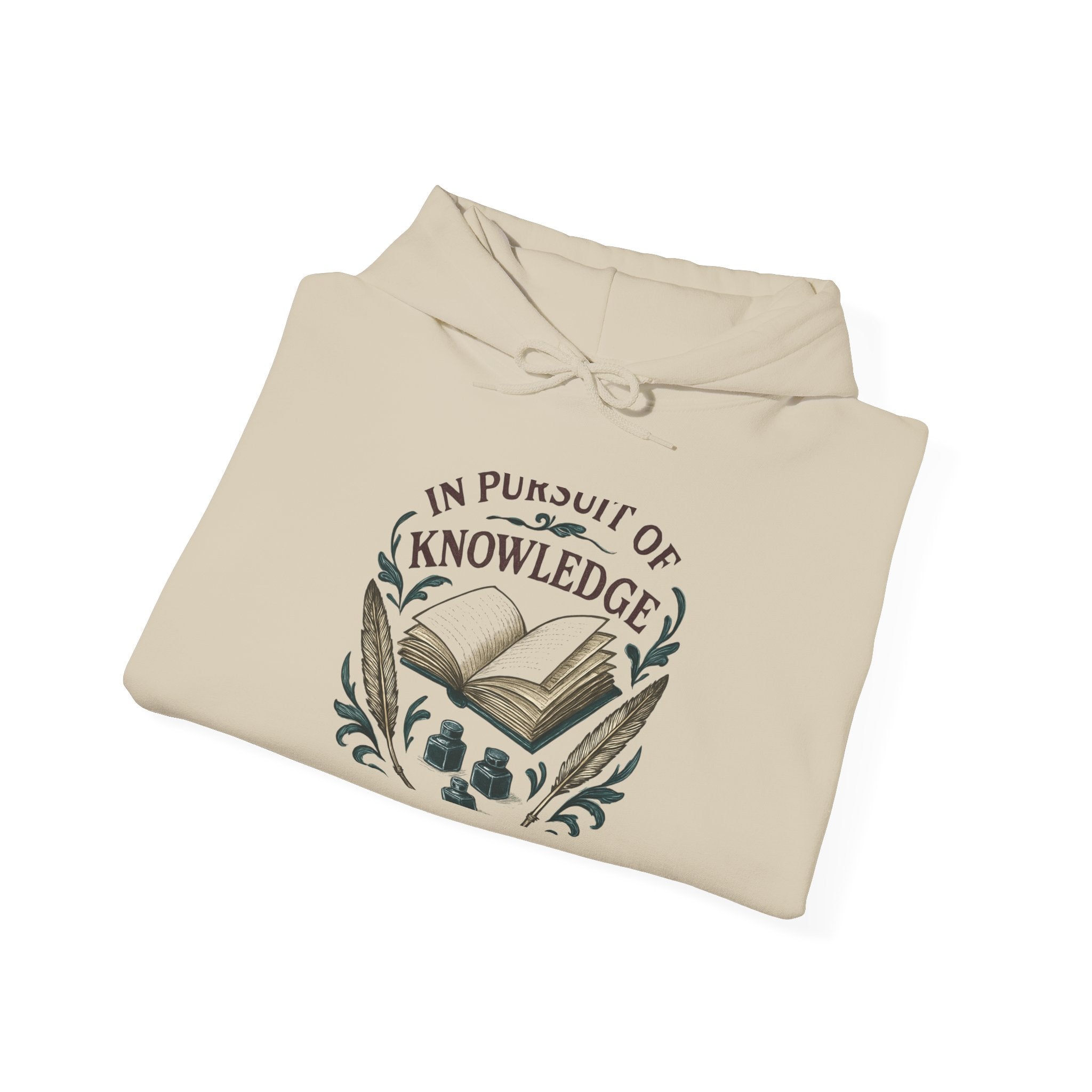Knowledge Seeker Hoodie — "In Pursuit of Knowledge" Book Lover Sweatshirt