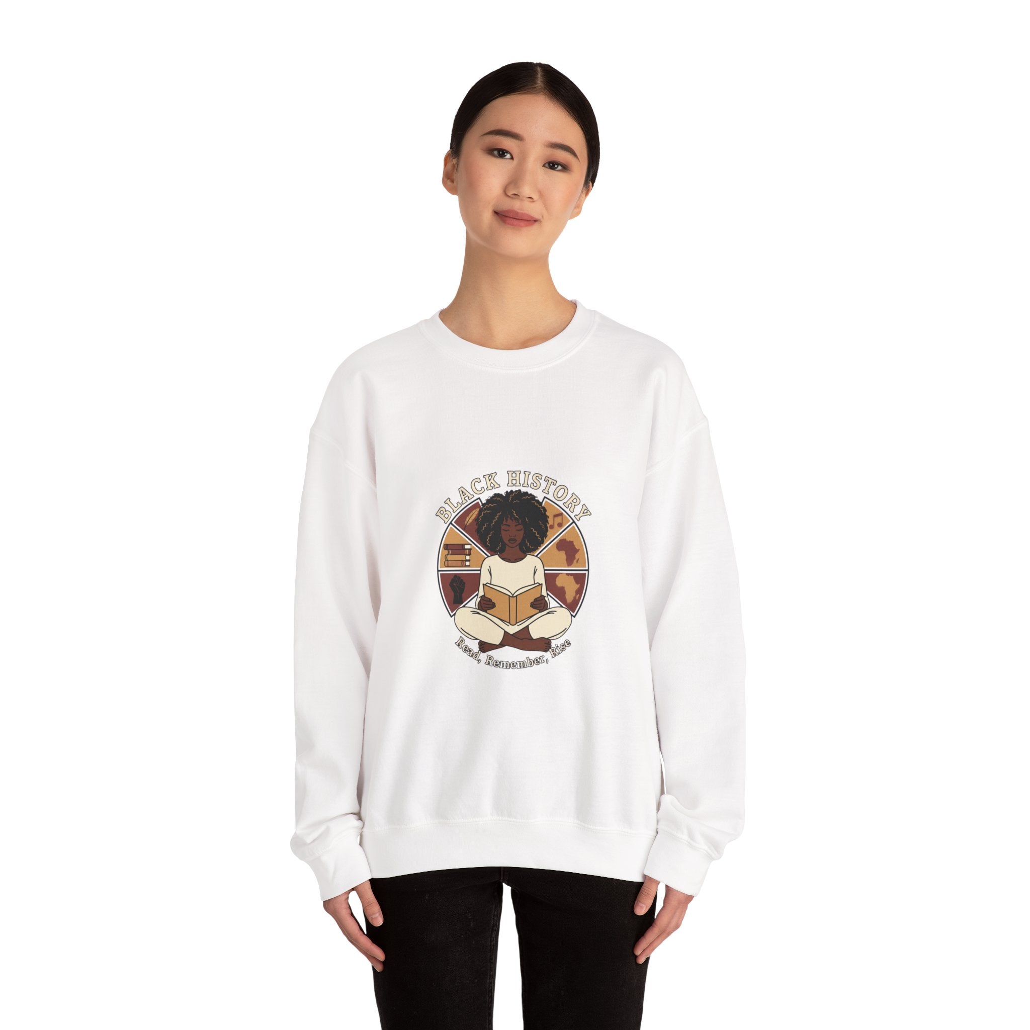 Black History Reader Crewneck Sweatshirt | book lover design, library aesthetic