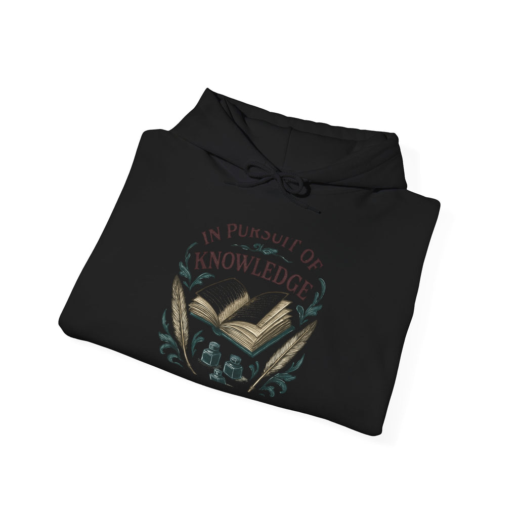 Knowledge Seeker Hoodie — "In Pursuit of Knowledge" Book Lover Sweatshirt