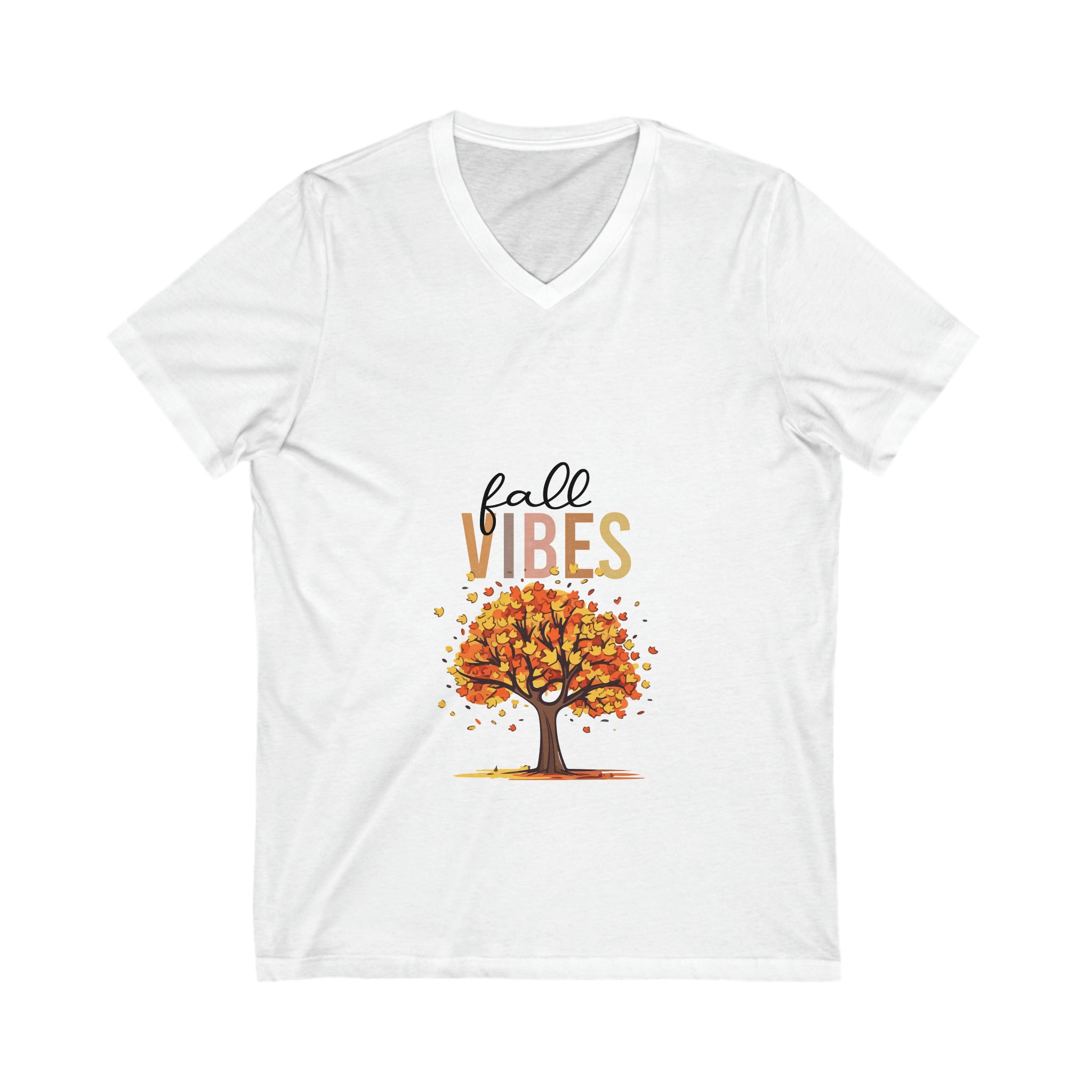 Fall Vibes Short Sleeve V-Neck Tee