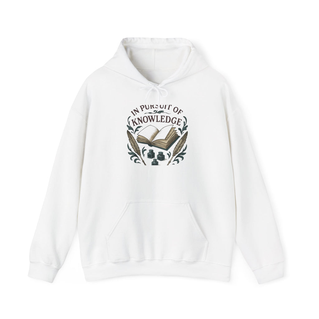 Knowledge Seeker Hoodie — "In Pursuit of Knowledge" Book Lover Sweatshirt