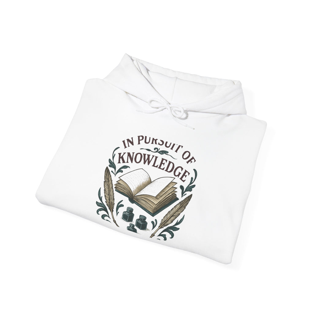 Knowledge Seeker Hoodie — "In Pursuit of Knowledge" Book Lover Sweatshirt