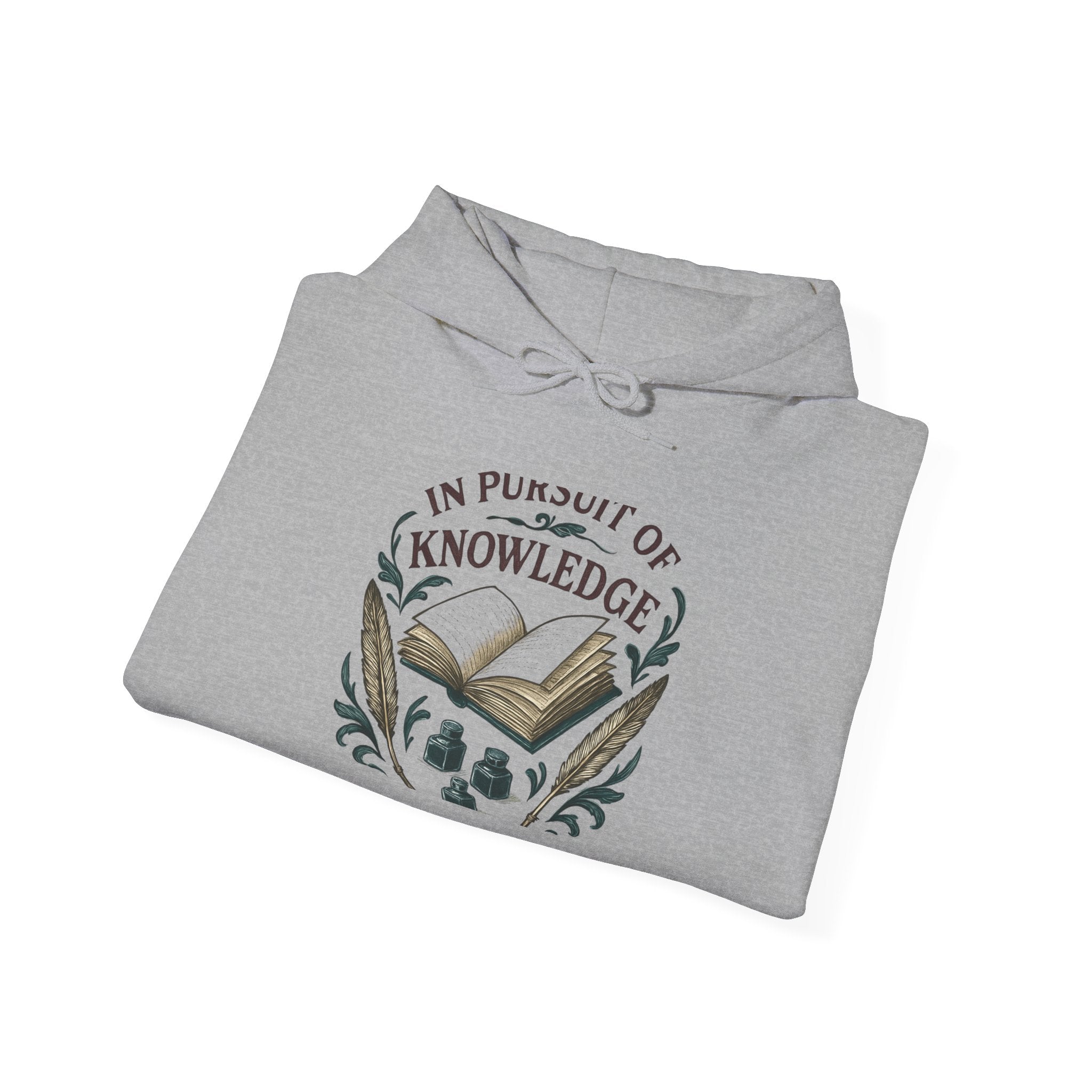 Knowledge Seeker Hoodie — "In Pursuit of Knowledge" Book Lover Sweatshirt