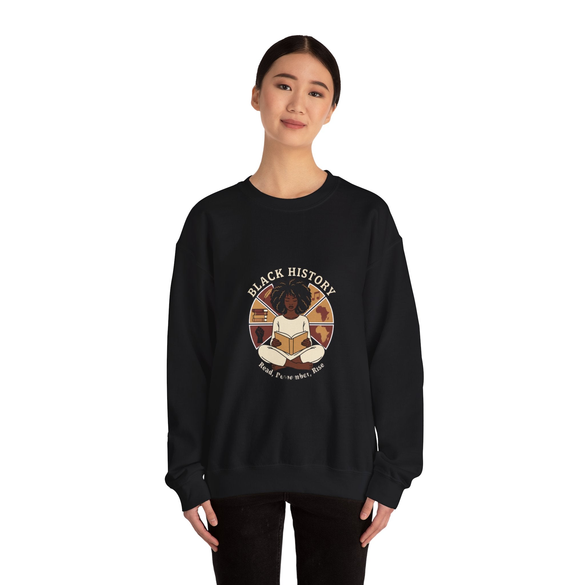 Black History Reader Crewneck Sweatshirt | book lover design, library aesthetic