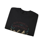In Pursuit of Knowledge Crewneck Sweatshirt — Book Lover Vintage Study Design