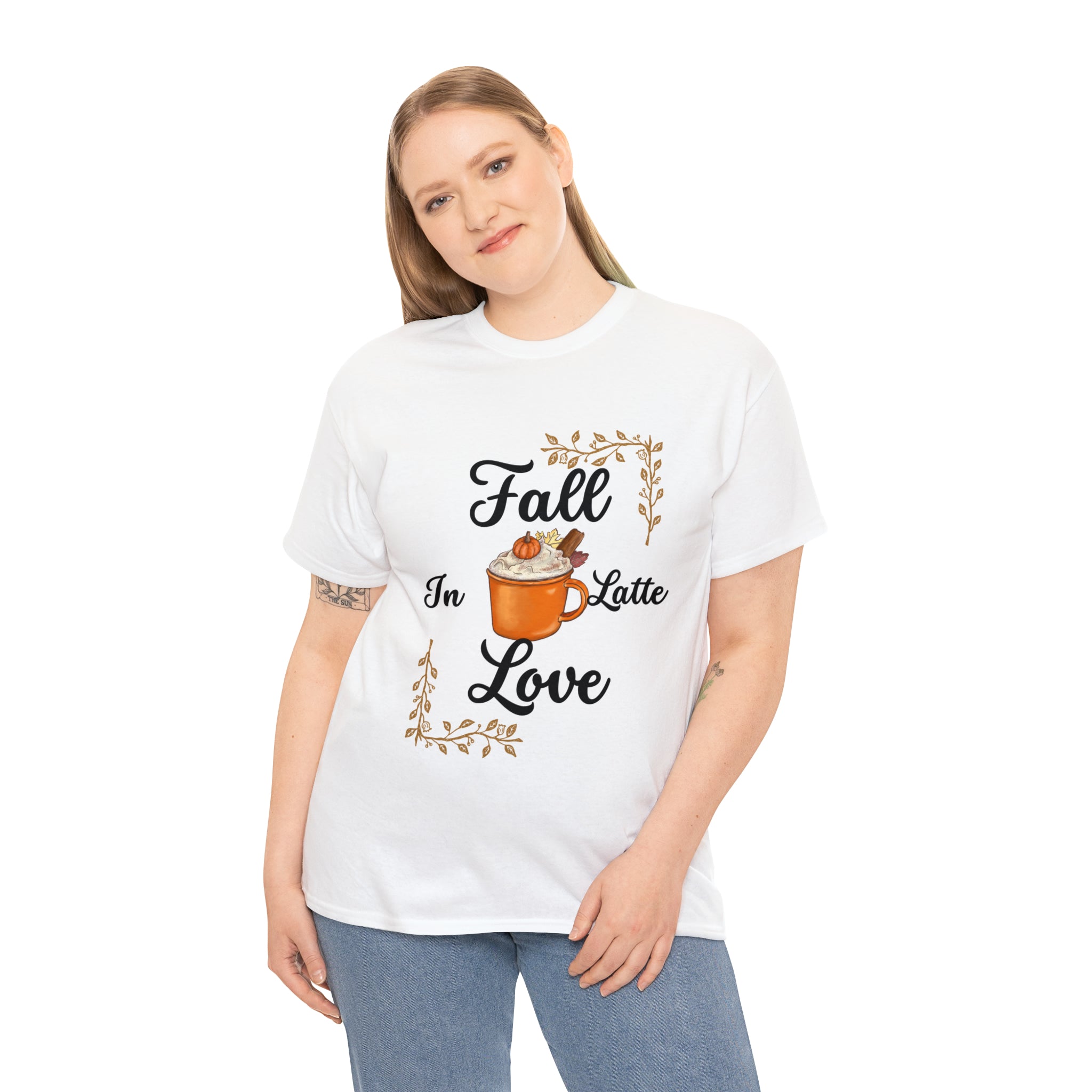 Fall in Latte Love Unisex Heavy Cotton Tee