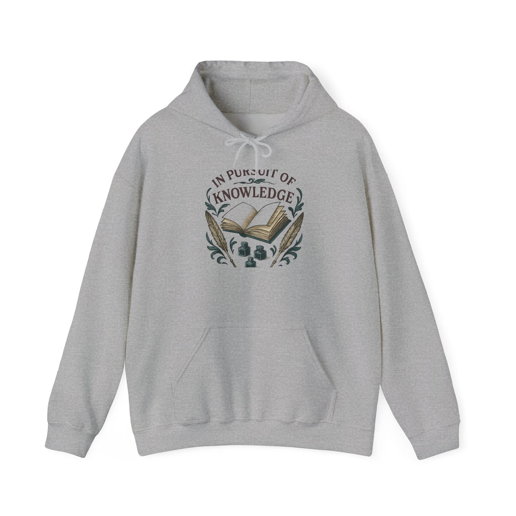 Knowledge Seeker Hoodie — "In Pursuit of Knowledge" Book Lover Sweatshirt