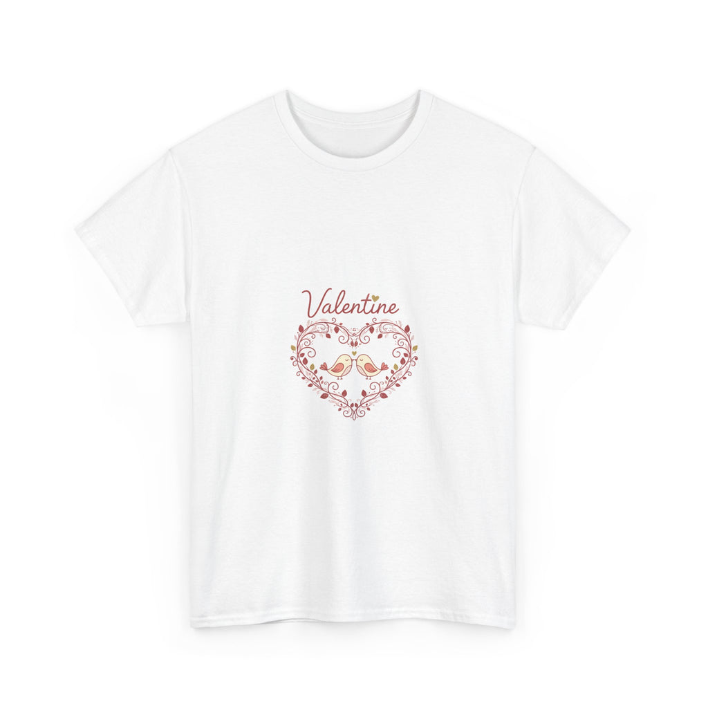 Valentine Heart Floral Tee — 'Valentine' Romantic Floral Heart T‑Shirt