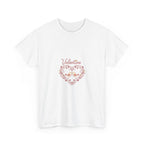 Valentine Heart Floral Tee — 'Valentine' Romantic Floral Heart T‑Shirt