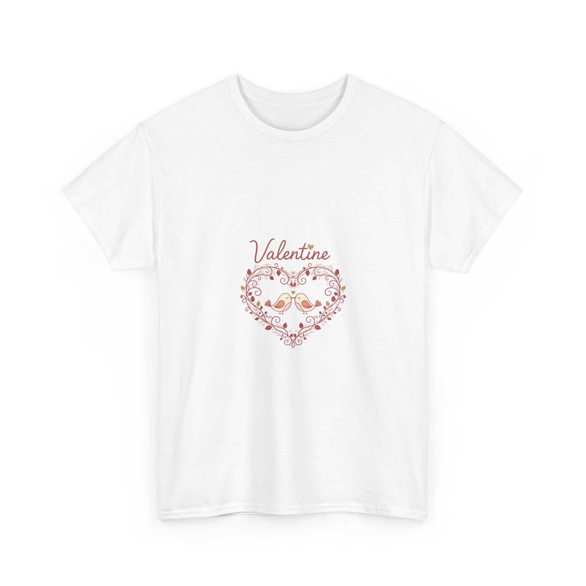 Valentine Heart Floral Tee — 'Valentine' Romantic Floral Heart T‑Shirt