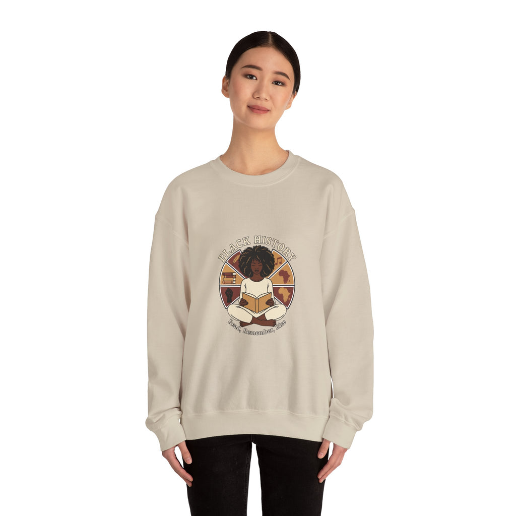 Black History Reader Crewneck Sweatshirt | book lover design, library aesthetic