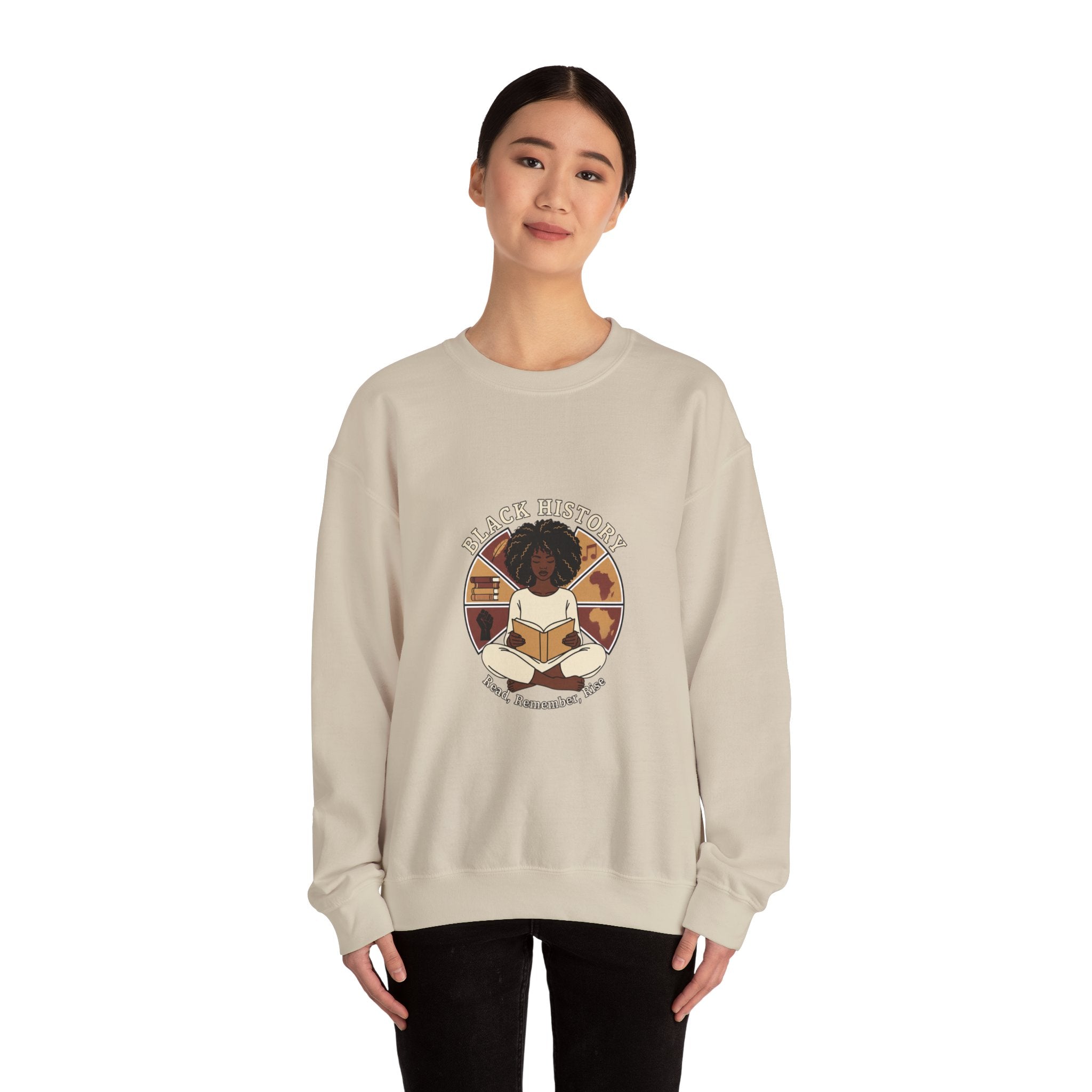 Black History Reader Crewneck Sweatshirt | book lover design, library aesthetic
