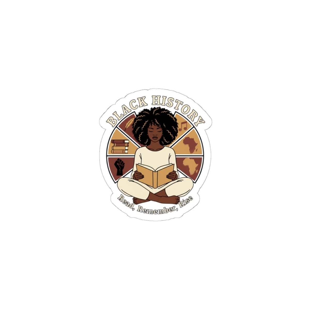 Black History Reader Sticker | book lover design, library aesthetic