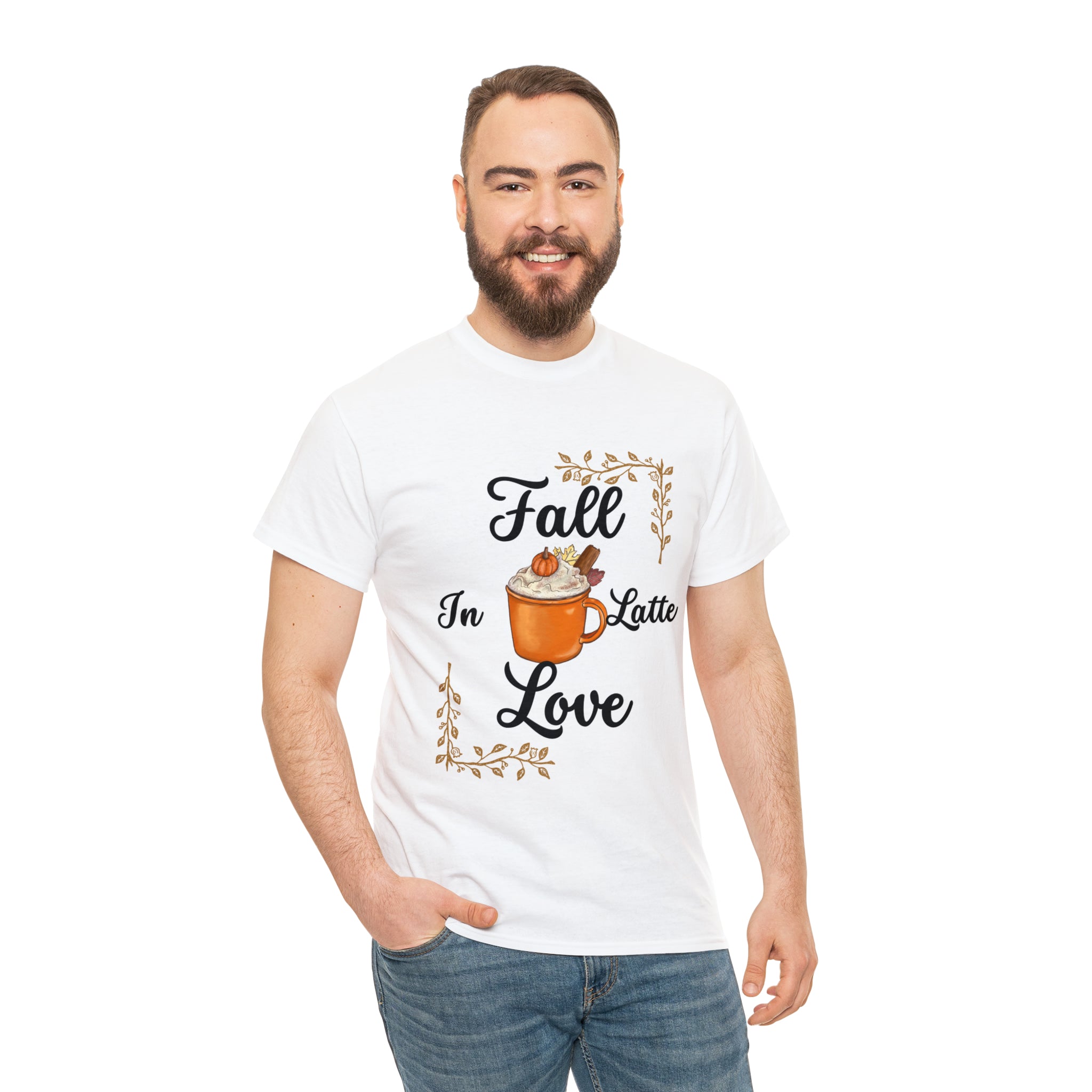 Fall in Latte Love Unisex Heavy Cotton Tee