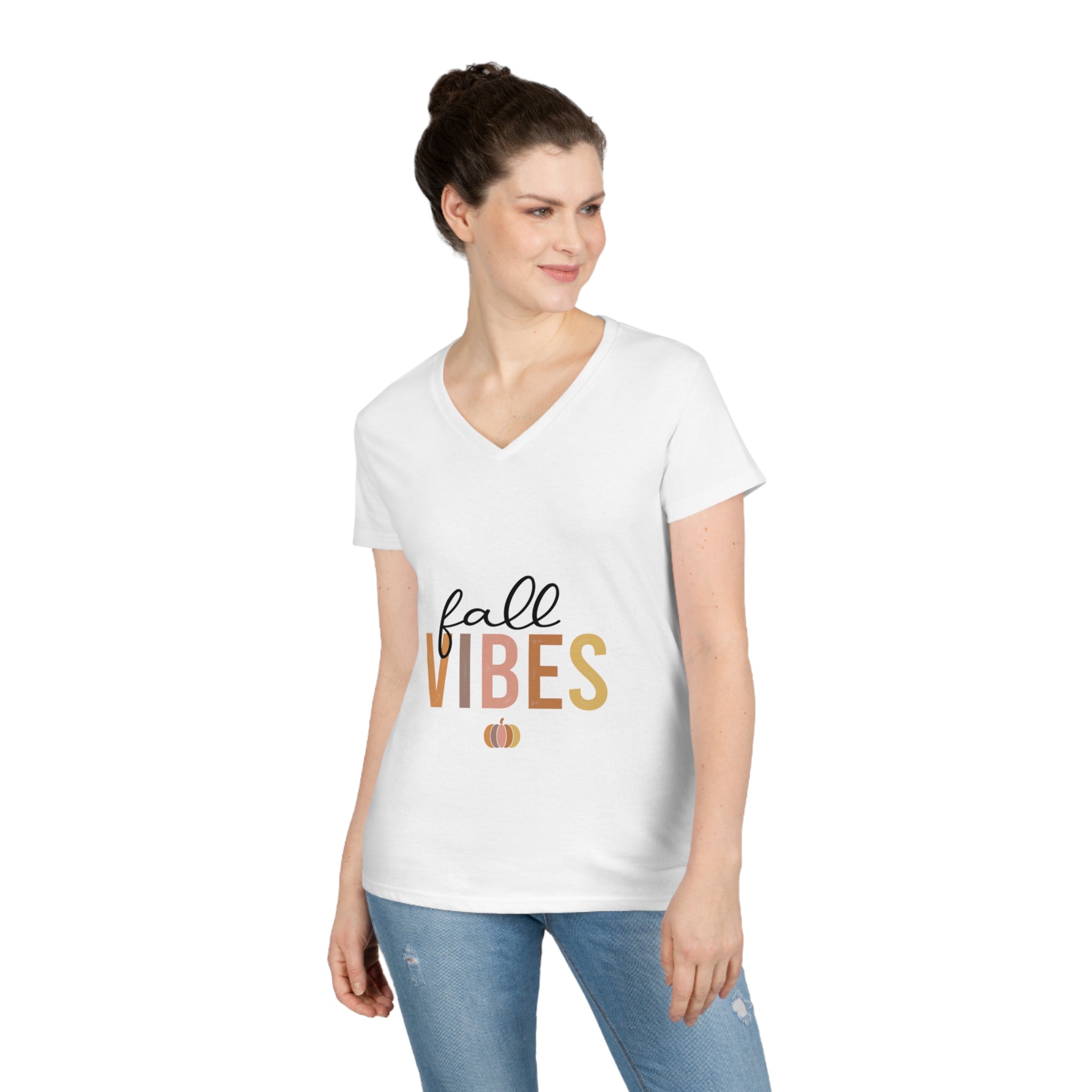 Fall Vibes Ladies' V-Neck T-Shirt