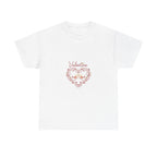Valentine Heart Floral Tee — 'Valentine' Romantic Floral Heart T‑Shirt