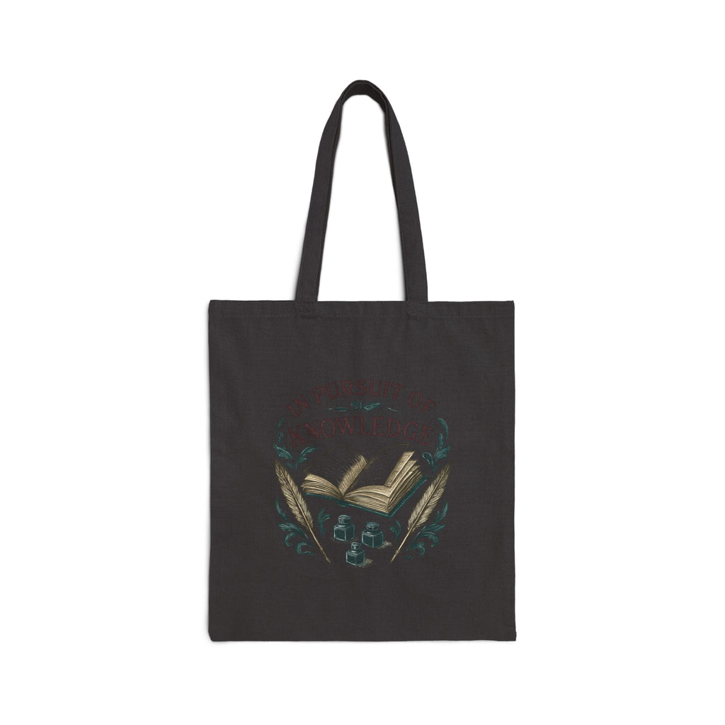Tote Bag — "In Pursuit of Knowledge" Canvas Book Lover Tote