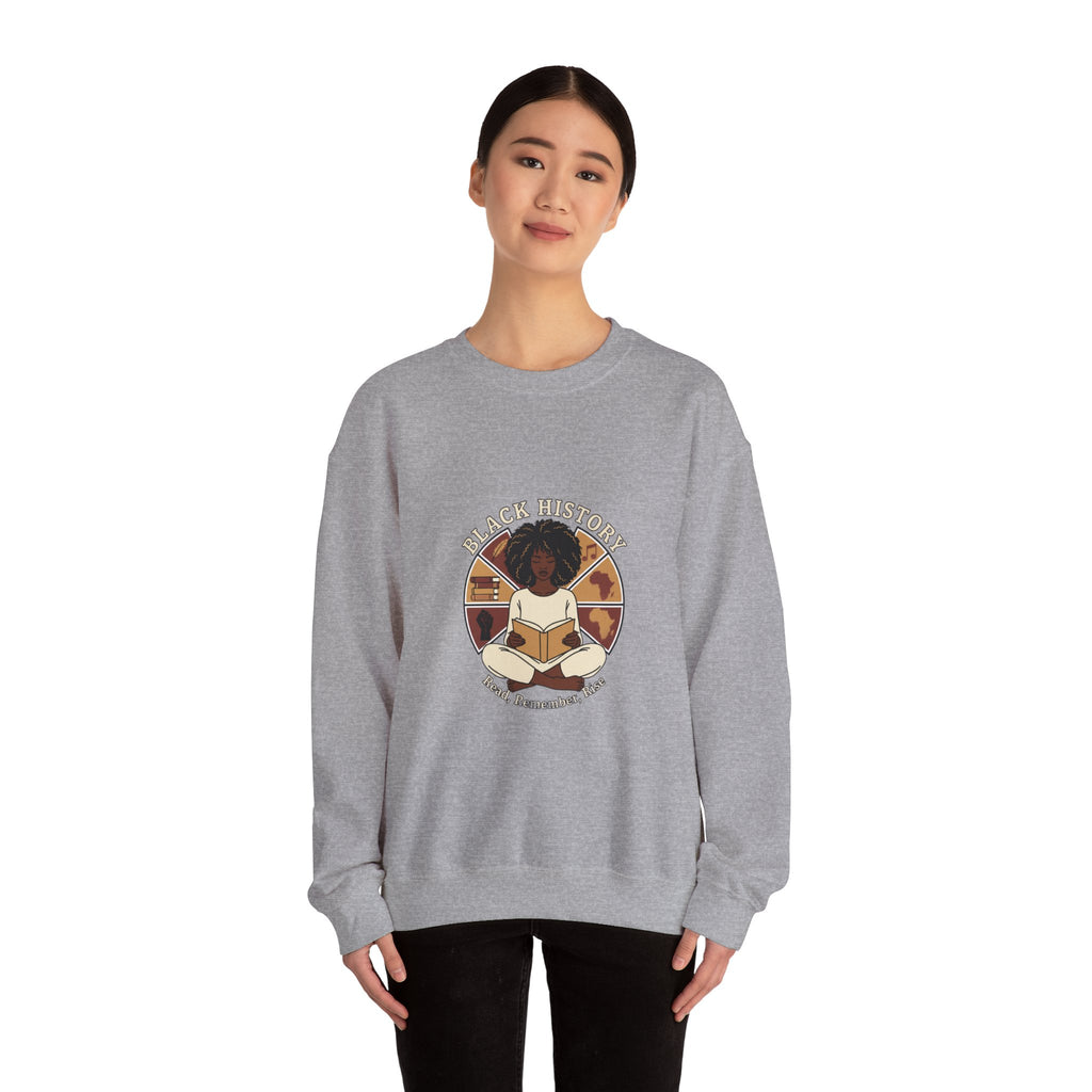 Black History Reader Crewneck Sweatshirt | book lover design, library aesthetic