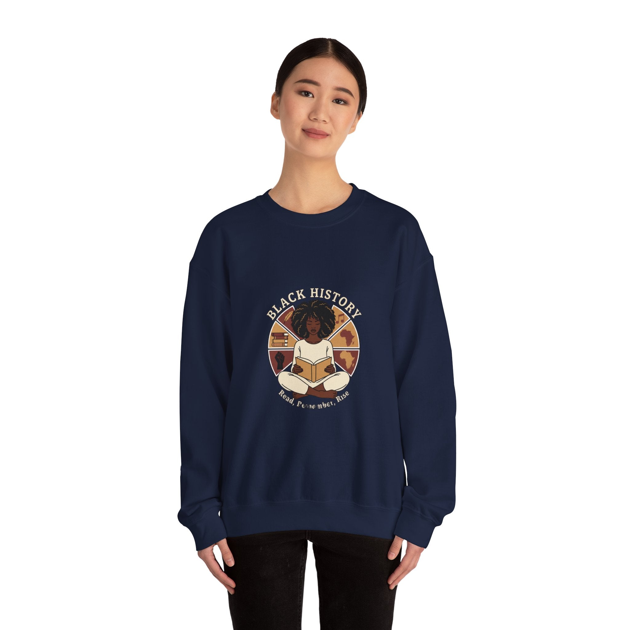 Black History Reader Crewneck Sweatshirt | book lover design, library aesthetic