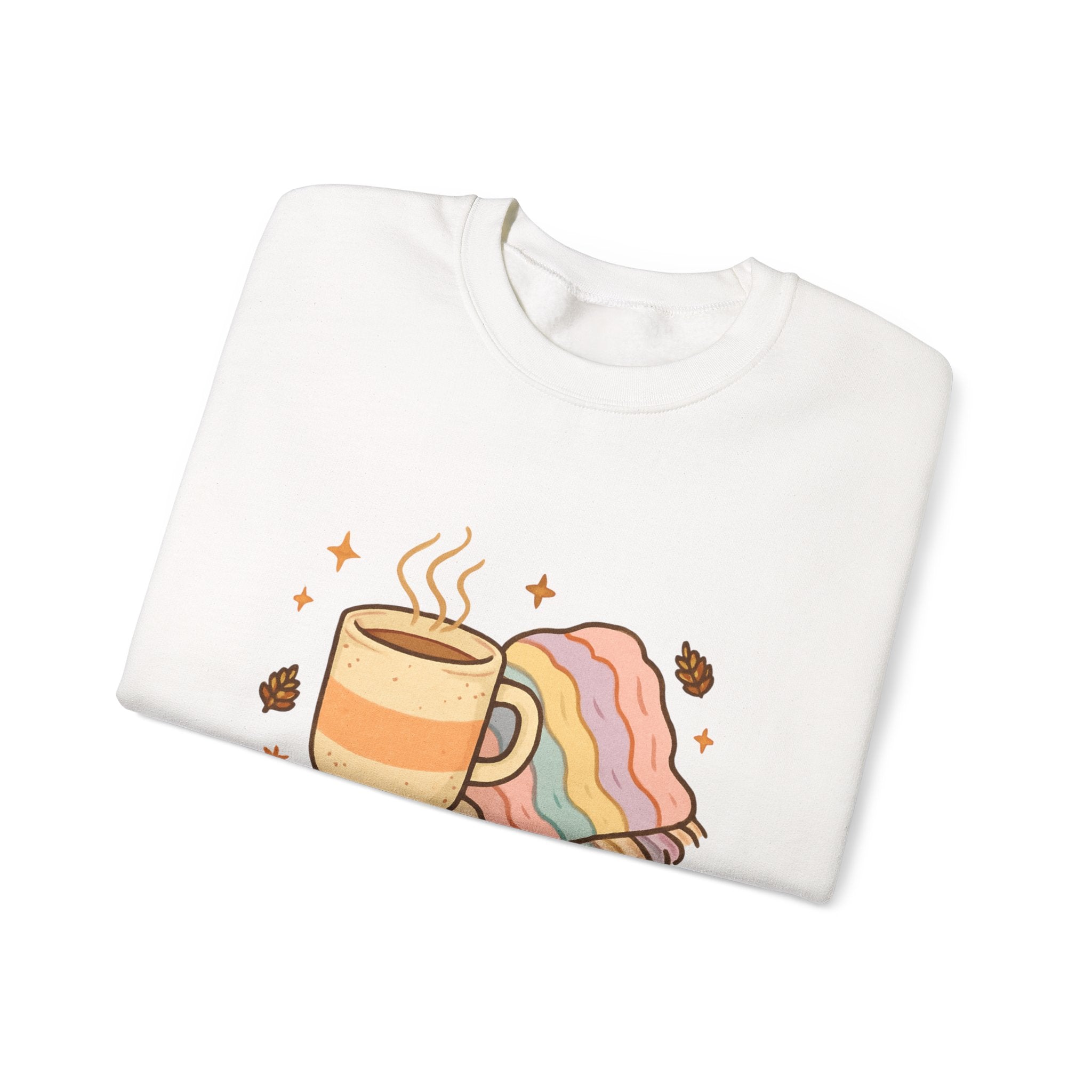 Cozy Up and Unwind Sweatshirt — Cute Coffee & Blanket Crewneck