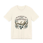 In Pursuit of Knowledge T-Shirt — Vintage Book & Quill Learning Tee