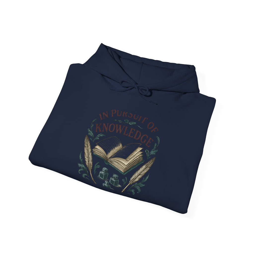Knowledge Seeker Hoodie — "In Pursuit of Knowledge" Book Lover Sweatshirt