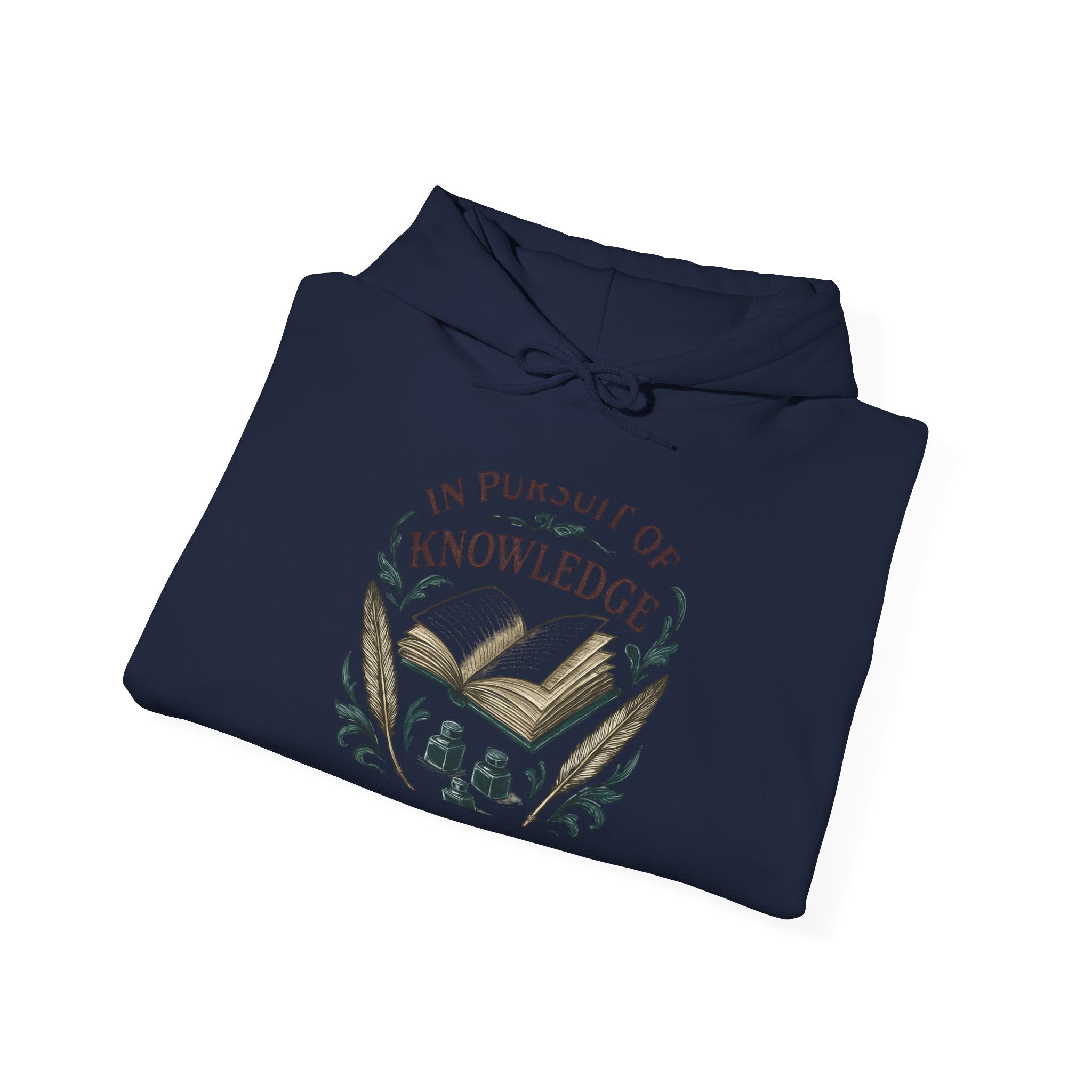 Knowledge Seeker Hoodie — "In Pursuit of Knowledge" Book Lover Sweatshirt