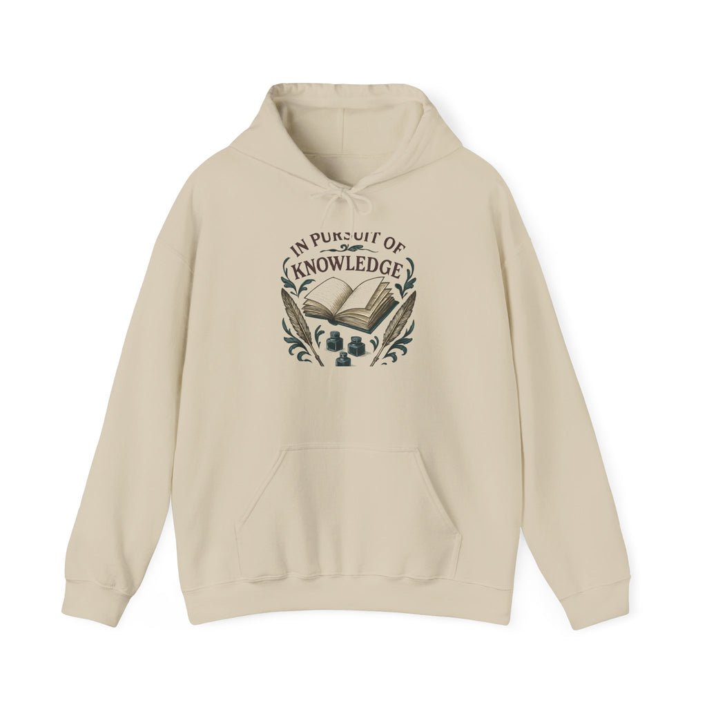 Knowledge Seeker Hoodie — "In Pursuit of Knowledge" Book Lover Sweatshirt